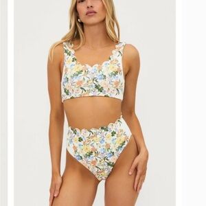 NEW Beach Riot Buttercream Bloom Bikini Set